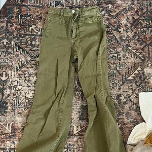 ROLLA'S High Rise Olive Trousers